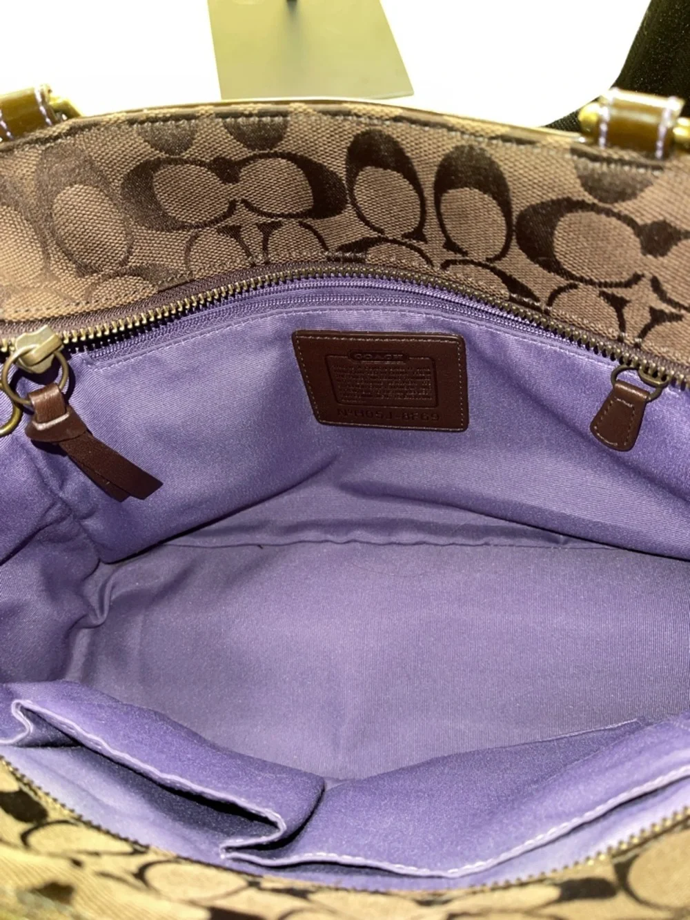 Coach Patchwork Shoulder Tote with Signature C Panels 3 Hangtags H059J-8F69 Rare